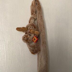 Plush Brown Animal Kids Scarf
